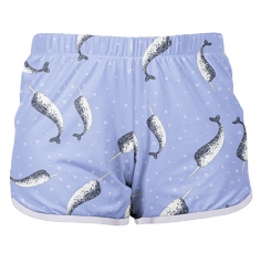 Pajamas short pants narwhal