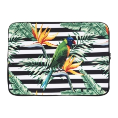 laptop case srtipes parrot